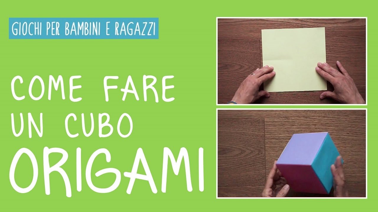 Come fare un cubo origami con la carta - tutorial