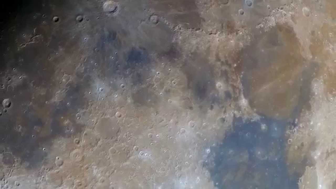 The Moon in close up color