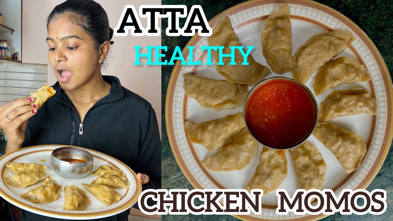 ATTA  HEALTHY CHICKEN  MOMO (Zero Oil ) How To Cook Healthy Atta Chicken Momo #recipe#attamomo#view