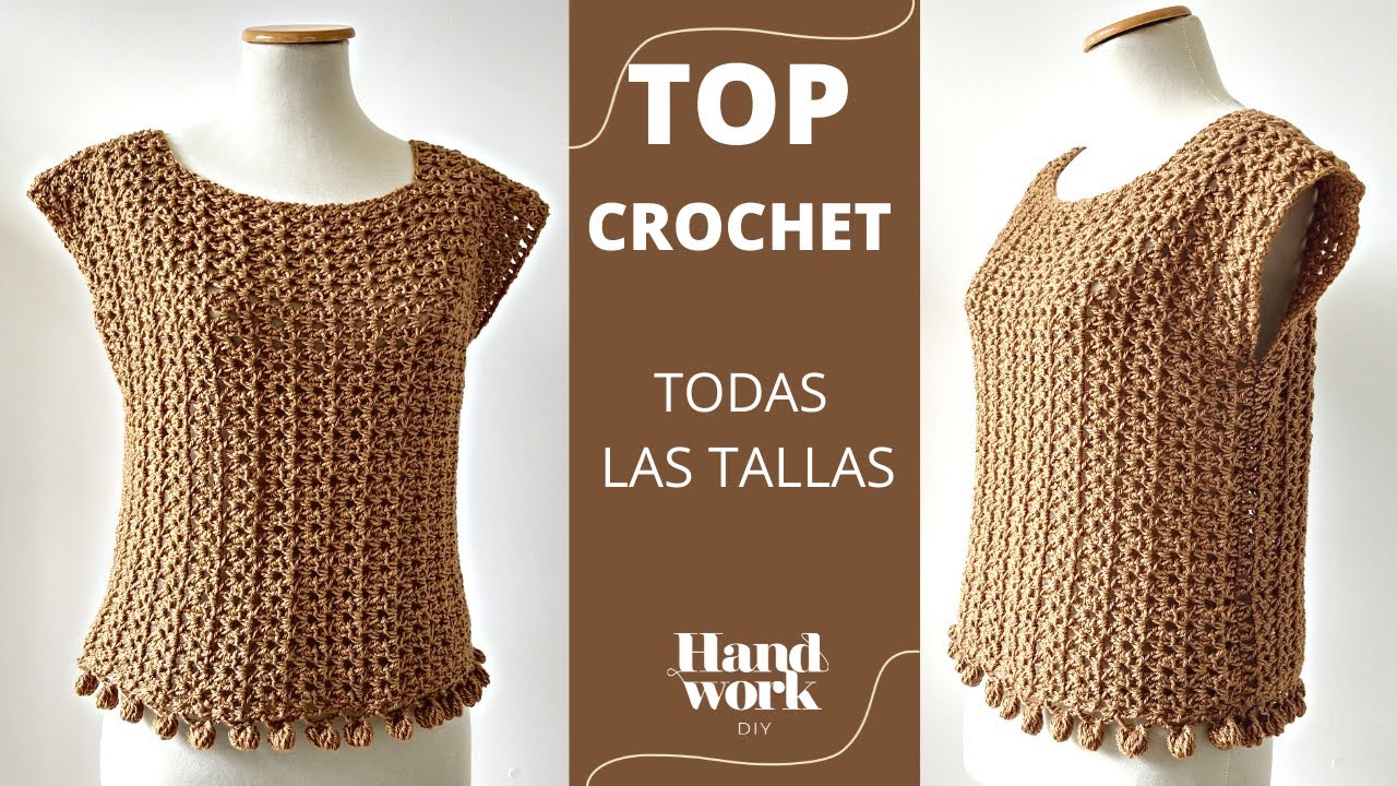 Cómo tejer Top a crochet en una sola pieza |Todas las tallas