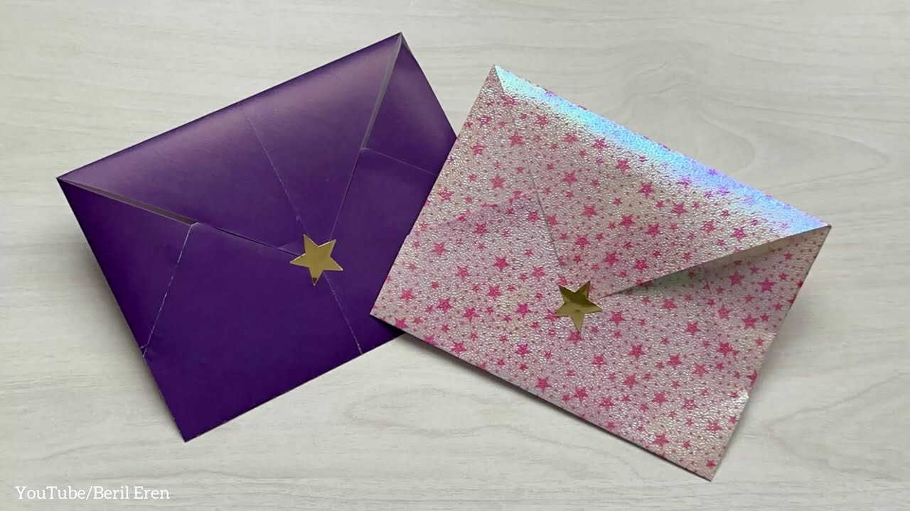 A4 K&Acirc;ĞITTAN ZARF YAPIMI 💌/ KOLAY MEKTUP ZARFI / MAKE ENVELOPE/ #Origami Letter Card/ Paper Craft #6