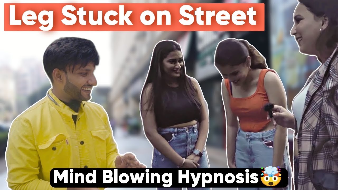 They Lost in Hypnotic Time:She Can’t move |Leg Stuck Phenomenon || Street Hypnosis By Arya Chandel