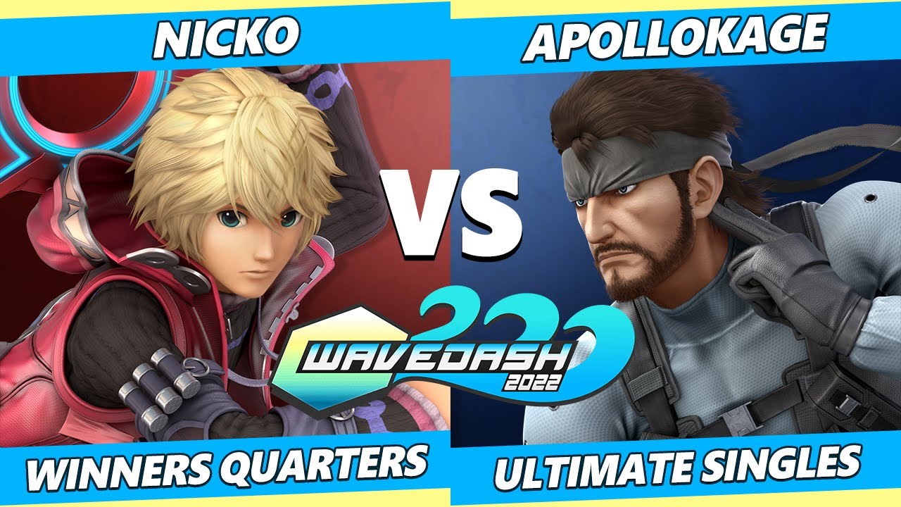 Wavedash 2022 Winners Quarters - ApolloKage (Snake) Vs. Nicko (Shulk) SSBU Ultimate Tournament