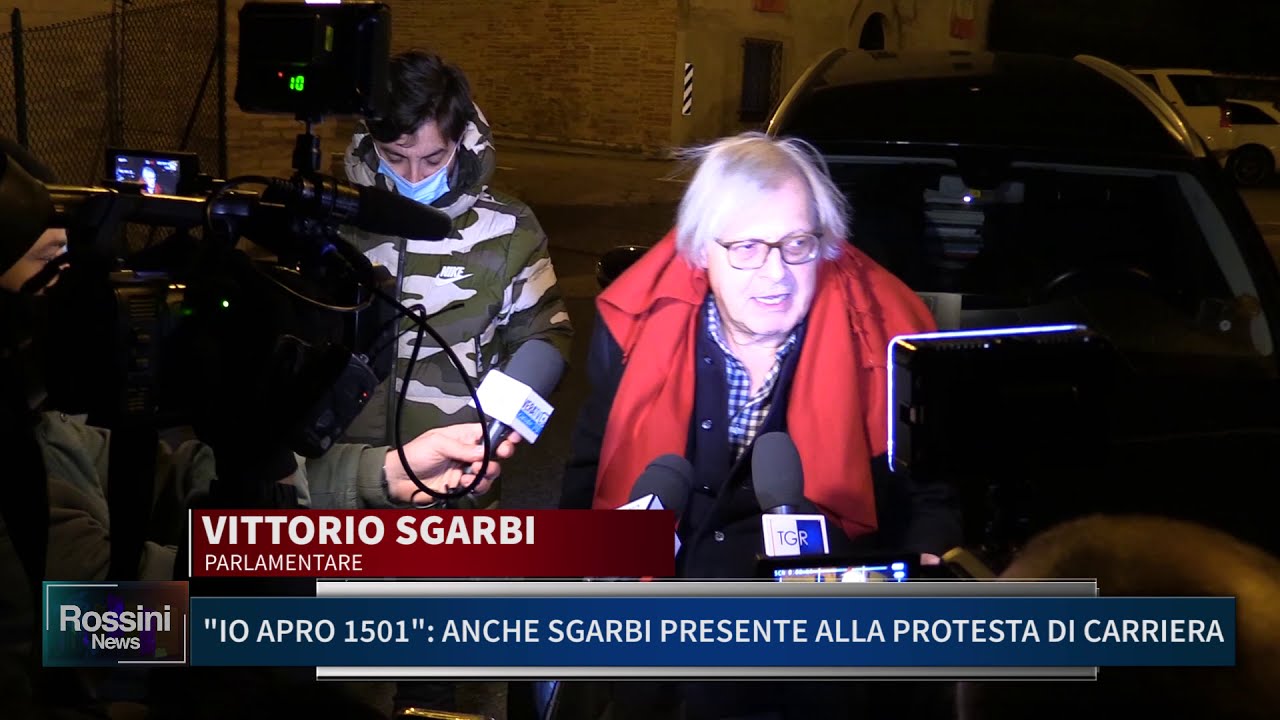 IO APRO 1501, ANCHE SGARBI PRESENTE ALLA PROTESTA DI CARRIERA