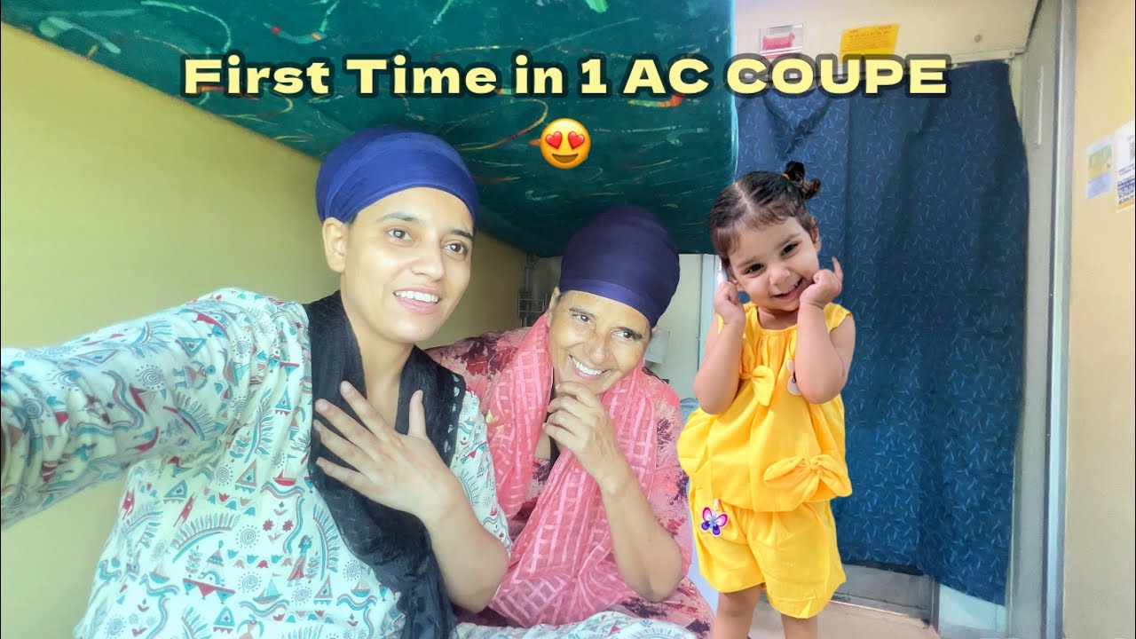 Living First Time In Train First AC COUPE for 24 Hours 😍 #punjabivlog #Trainjourney 