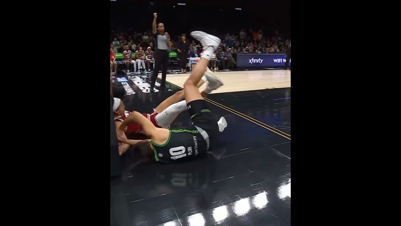 Rae Burrell gets hurt near the end of the playoff semifinal