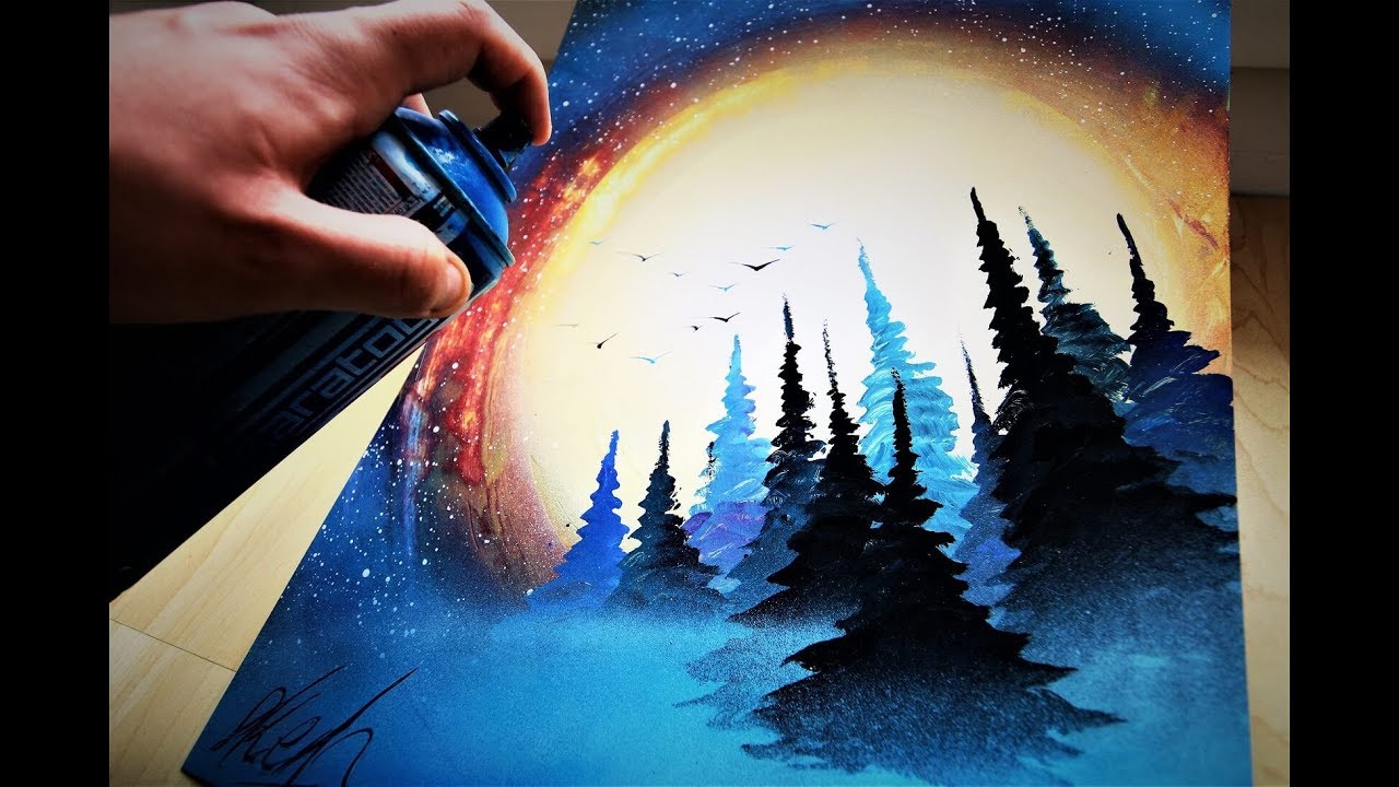 Bright Night - SPRAY PAINT ART by Skech