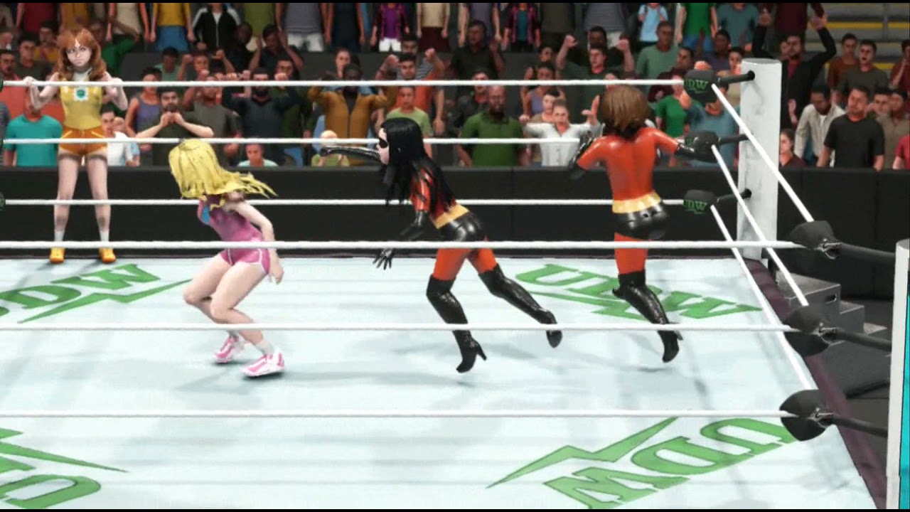 Elastigirl/Violet Parr vs. Daisy/Peach