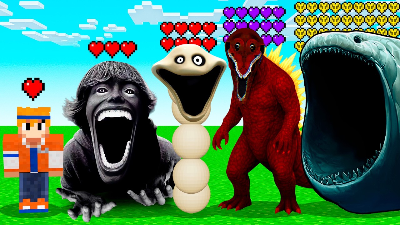 Qual MONSTRO FAMOSO tem MAIS VIDA no Minecraft