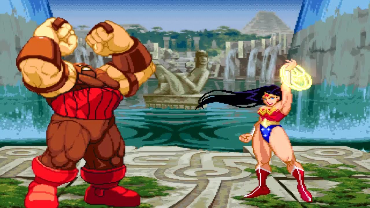 ДЖАГГЕРНАУТ против ЧУДО-ЖЕНЩИНЫ — Высокий уровень геймплея — Mugen