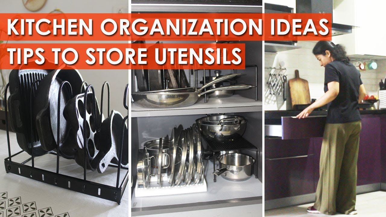 KITCHEN ORGANIZATION IDEAS | Tips to Store Utensils, Cookware, Grocery |How to organize Cookware