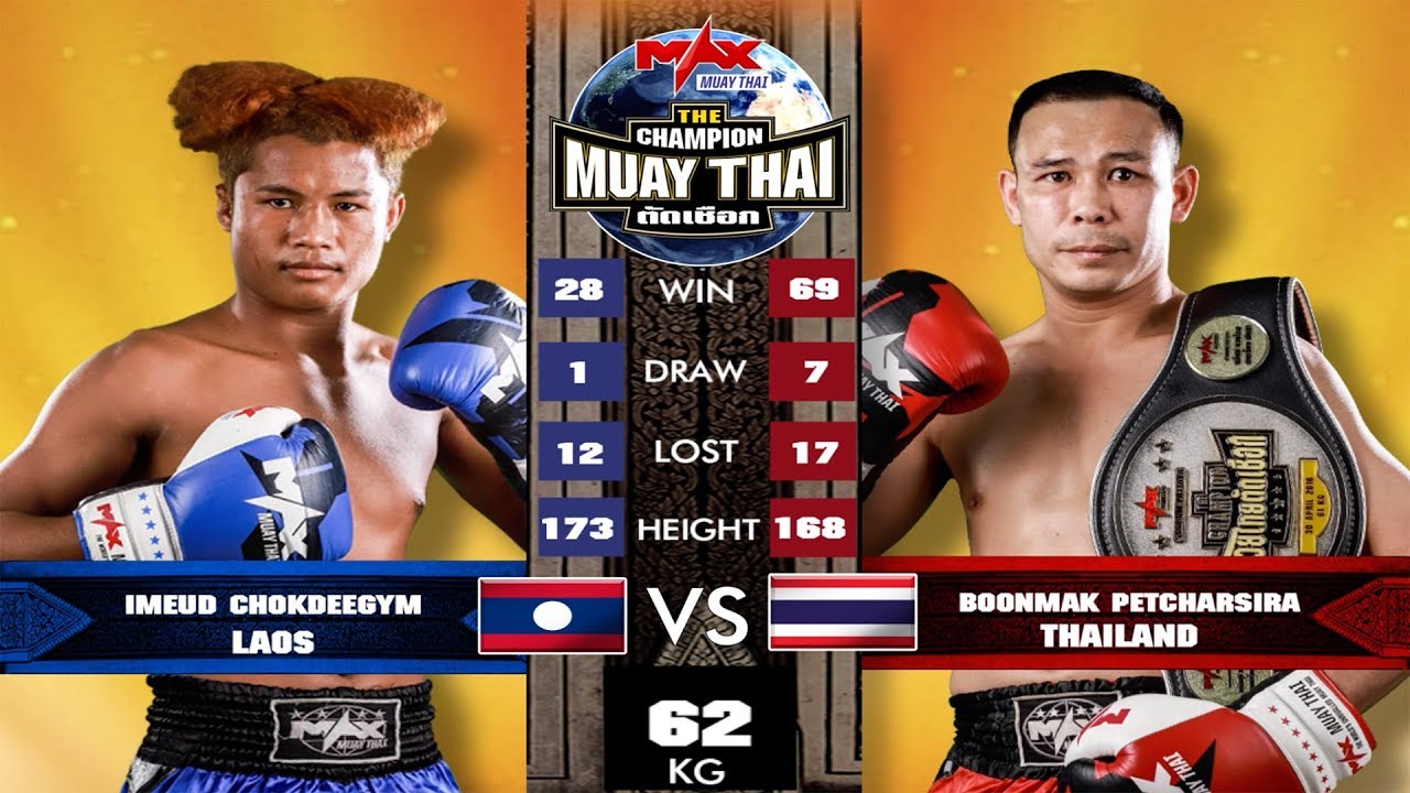 คู่ที่3 ไอ้มืด โชคดียิม (ลาว) VS บุญมาก เพชรอาสิระ|THE CHAMPION MUAY THAI (22-02-2020)