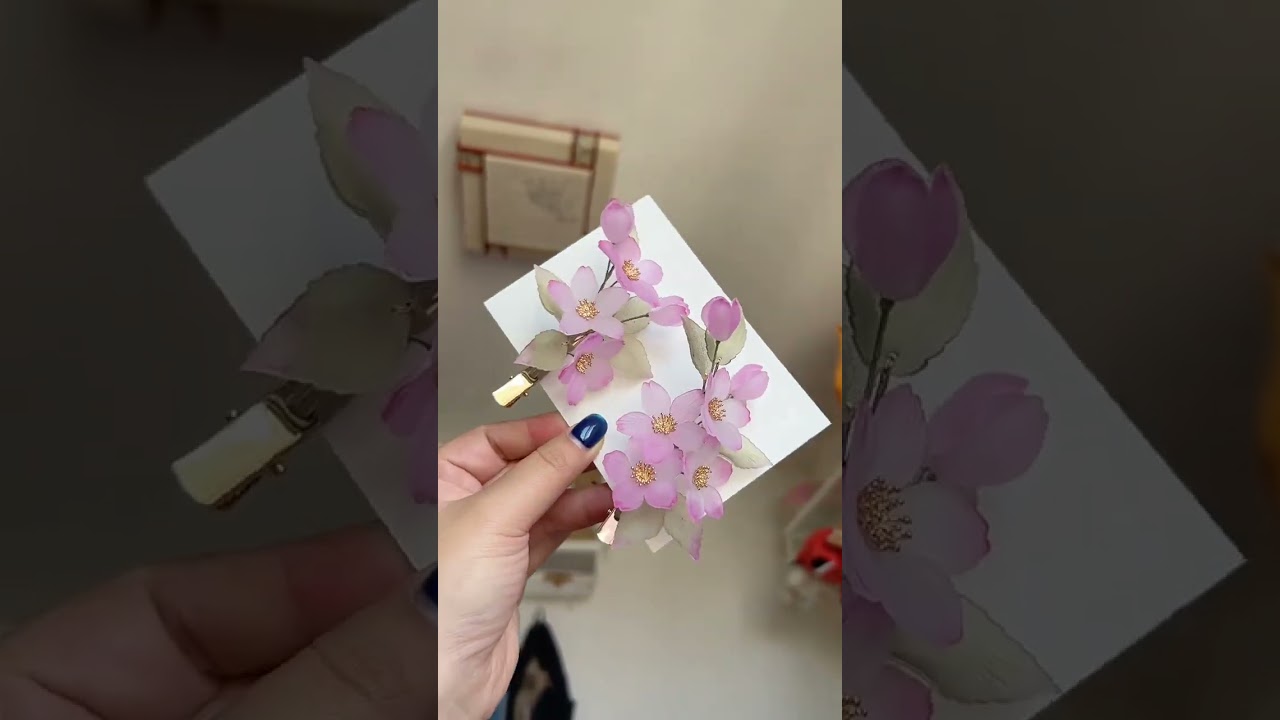 DIY Heat Shrinkable Cherry Blossom Hairpin - A Timeless Beauty Revival