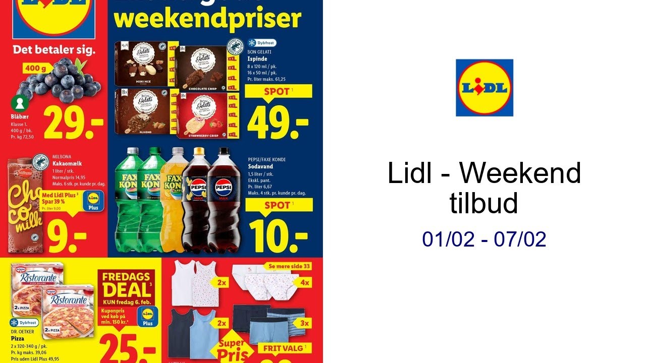 Lidl - Weekend tilbud 01/02 - 07/02