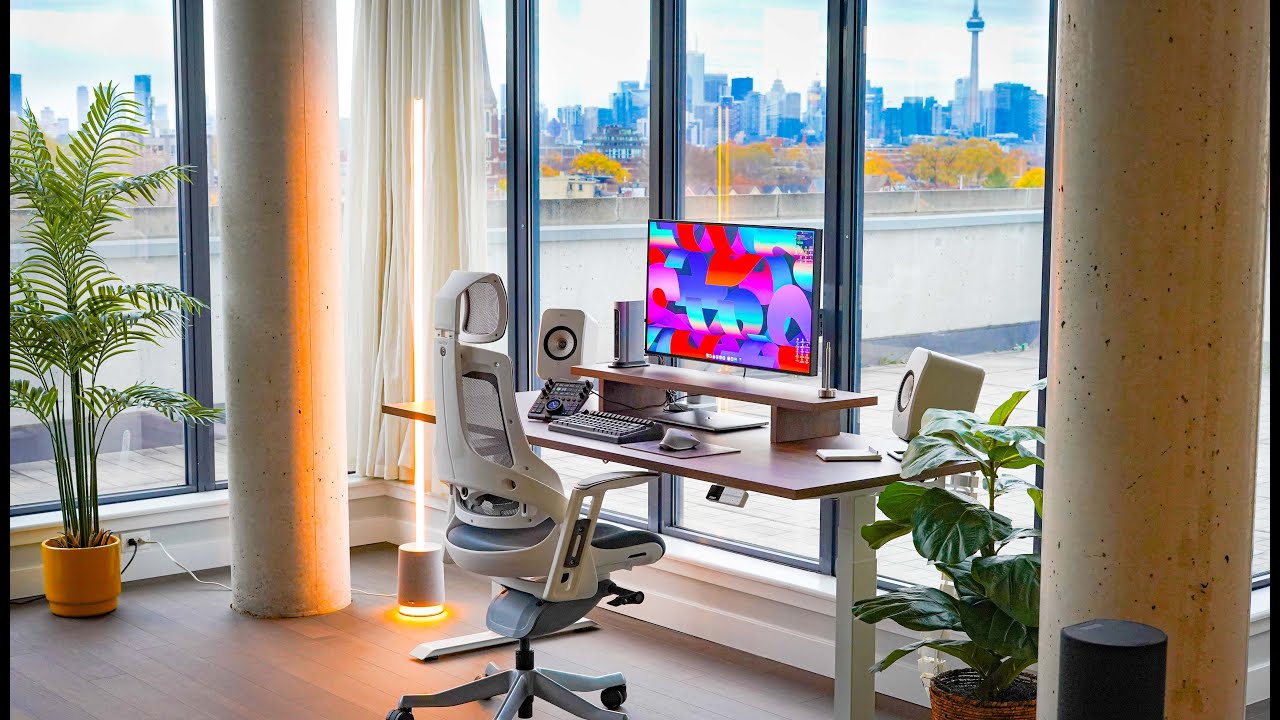 Building A New Home Office With A City View | ASMR Desky Desk Setup