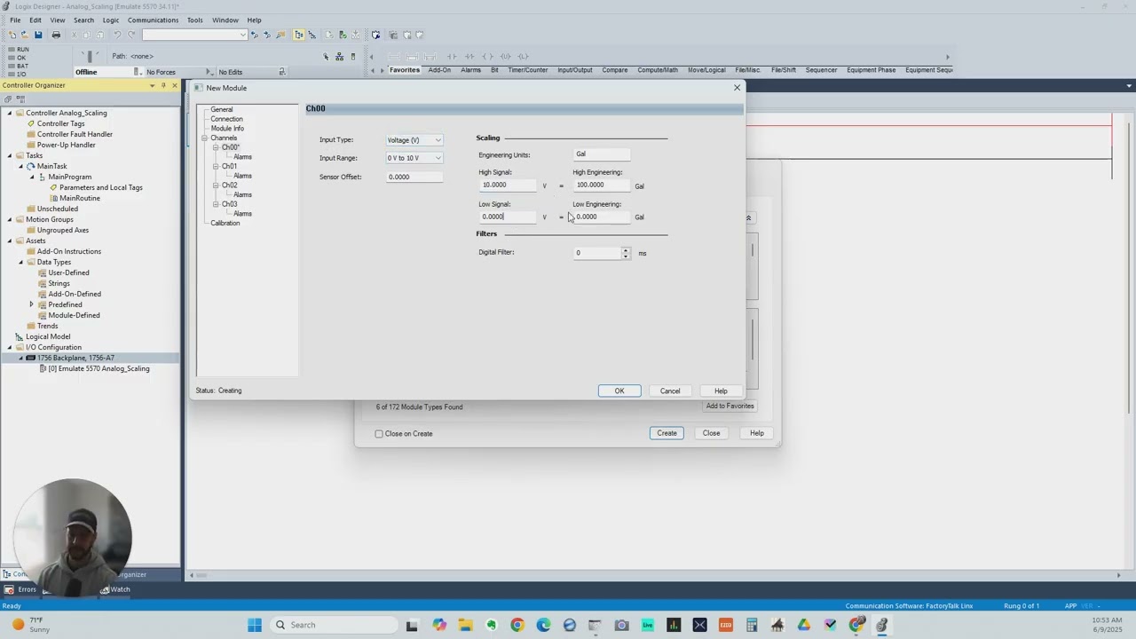Scaling ControlLogix Analog Input Modules in Logix Designer