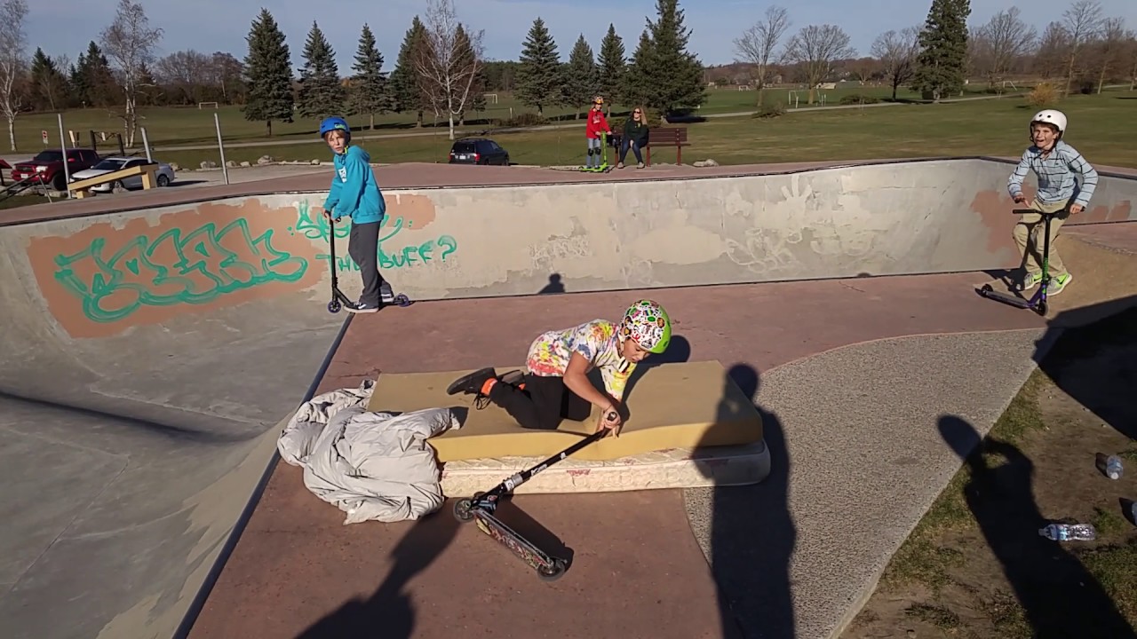 Back flip on a scooter : progression