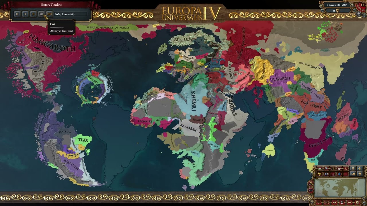 EU4 Warhammer Fantasy Universalis - Timelapse