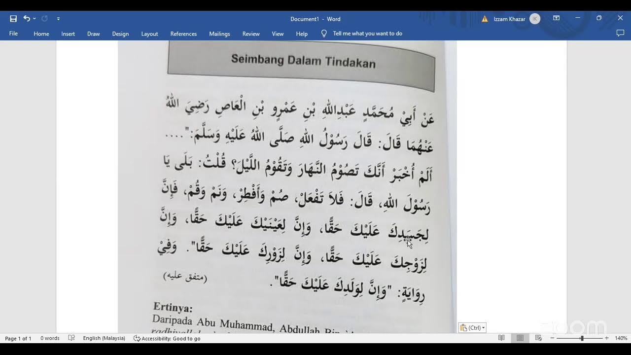 Bacaan 40 Hadis Akhlak Mulia