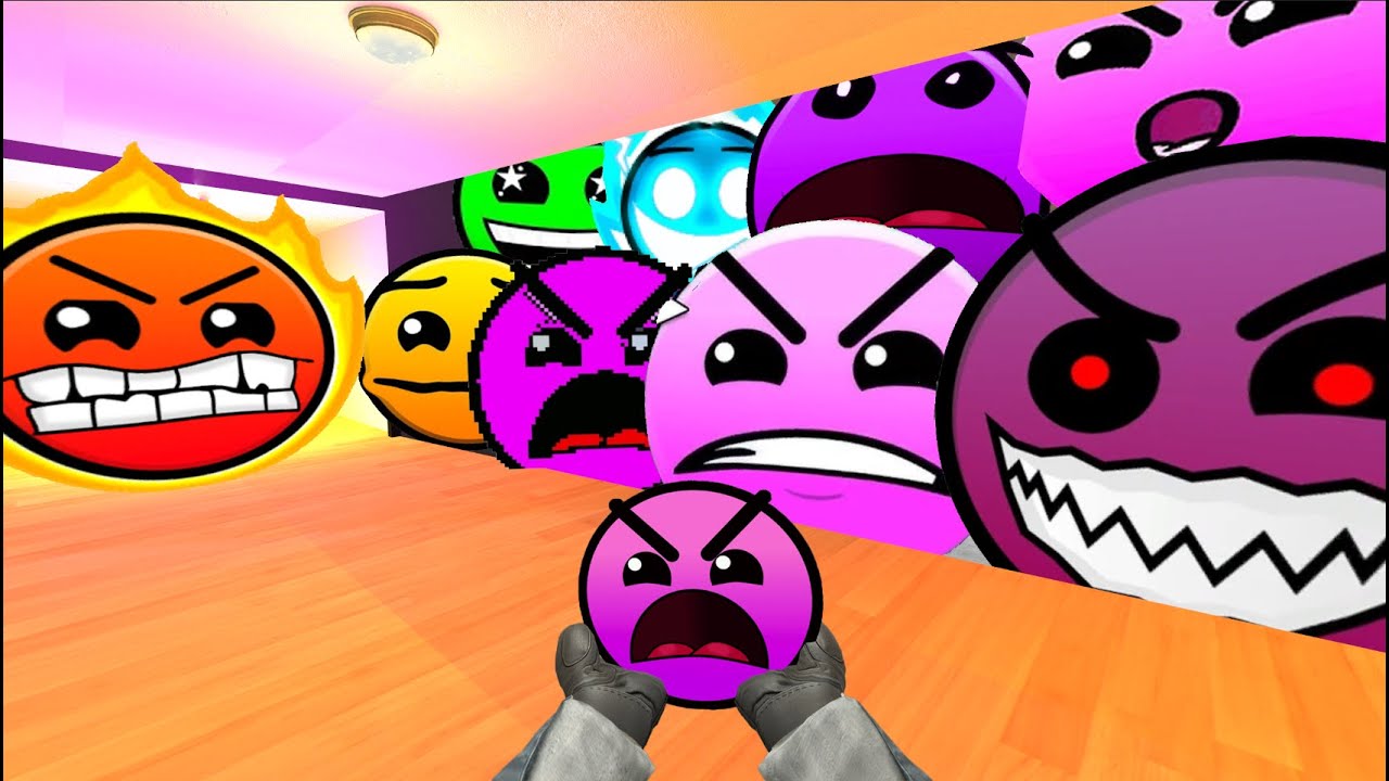 Спасаем PinkFace из Geometry Dash Emoji «ВЕТЕР ИЗ ЛАНДШАФТА» и Lobotomy Dash Nextbot Gmod