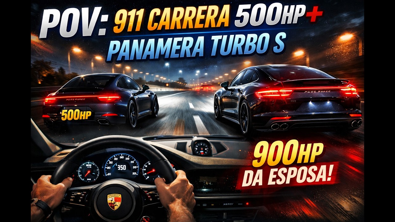 POV: Porsche 911 Carrera 500HP + Wife's Panamera Turbo S 900HP