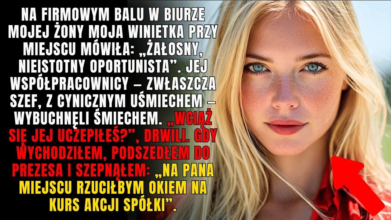 Moja żona i szef śmiali się ze mnie na balu — ale szept do prezesa uciszył wszystkie uśmiechy