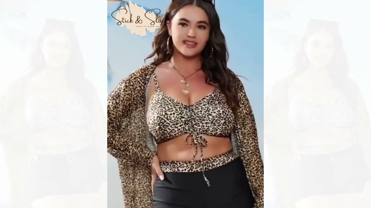 Is This Leopard Plus Size Bikini Set the MOST FLATTERING for Curvy Girls?