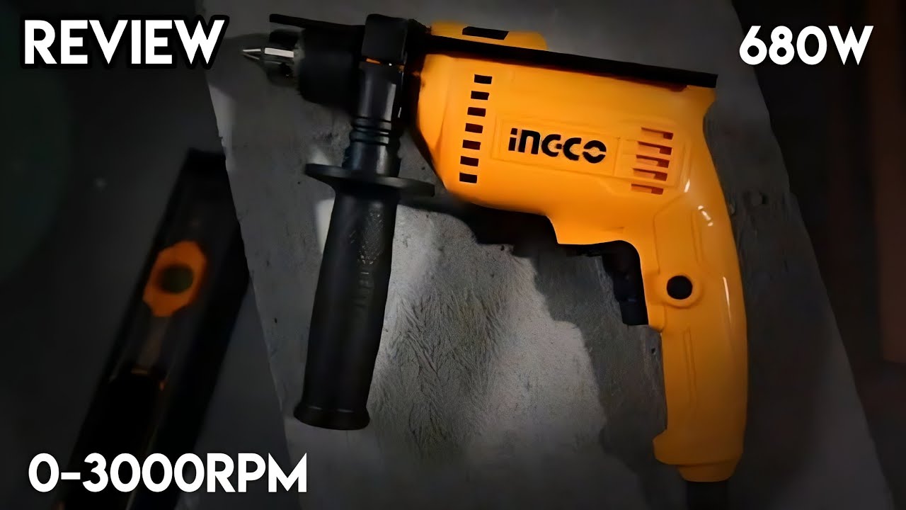 INGCO Impact Drill Power Hammer Drills Corded Drill Machine Review / 680W / 0-3000RPM
