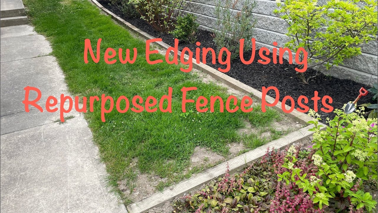 Tidy Edging Using Repurposed Fence Posts