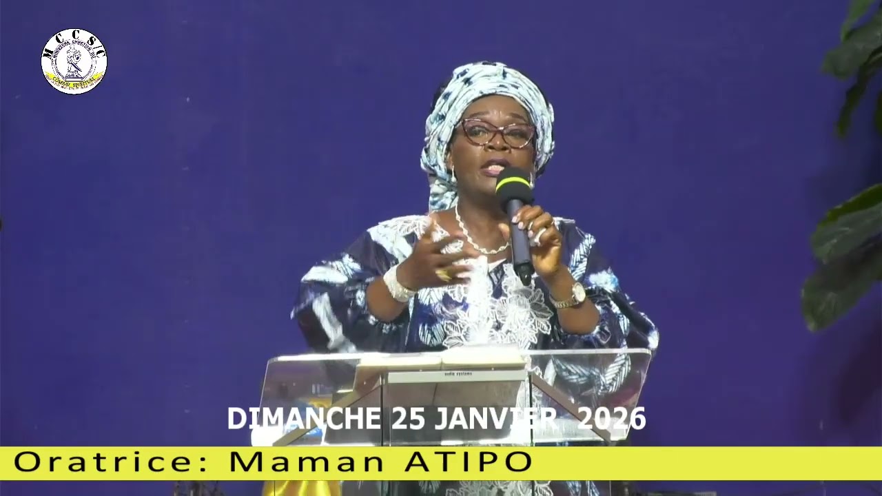 CULTE D'ADORATION DU 25  JANVIER 2026