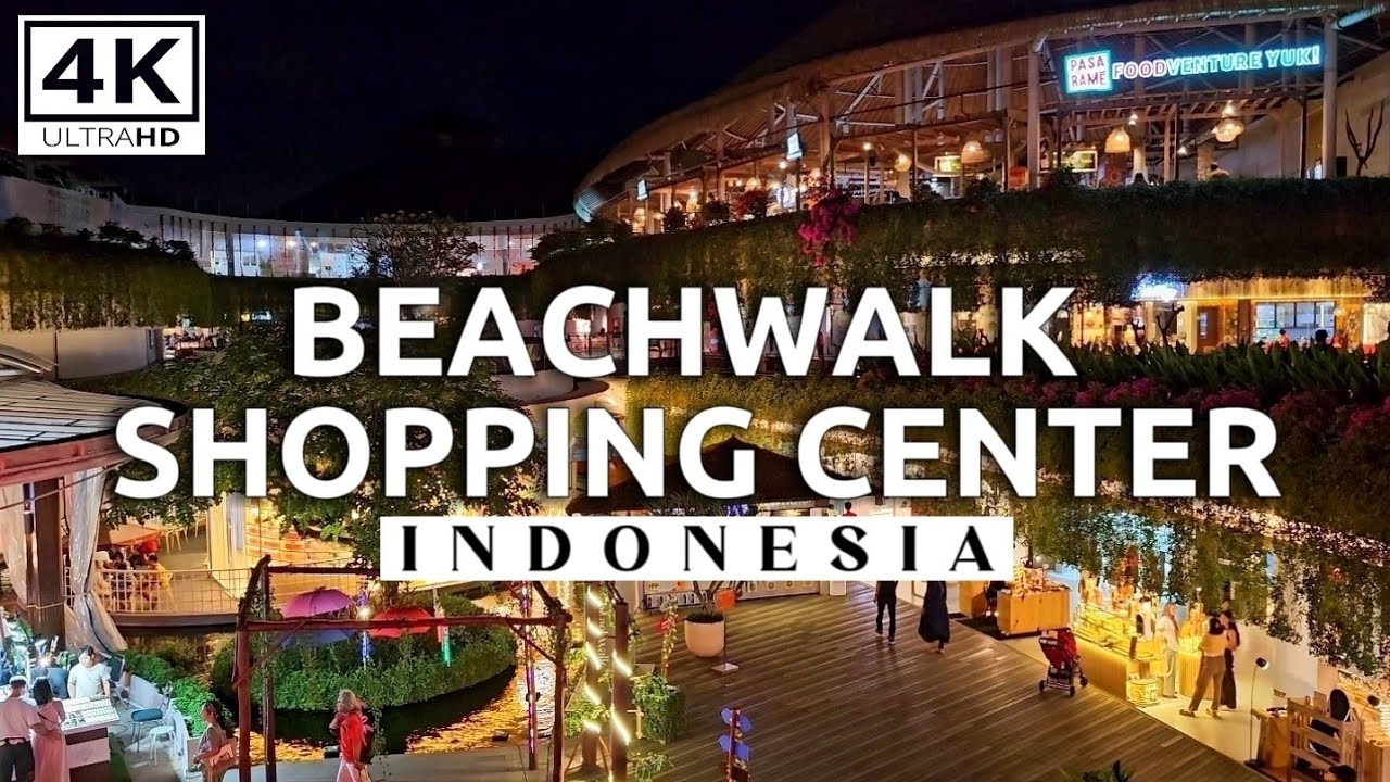 MALL IN KUTA BALI | Beachwalk Shopping Center, Indonesia | 4K Walking Tour