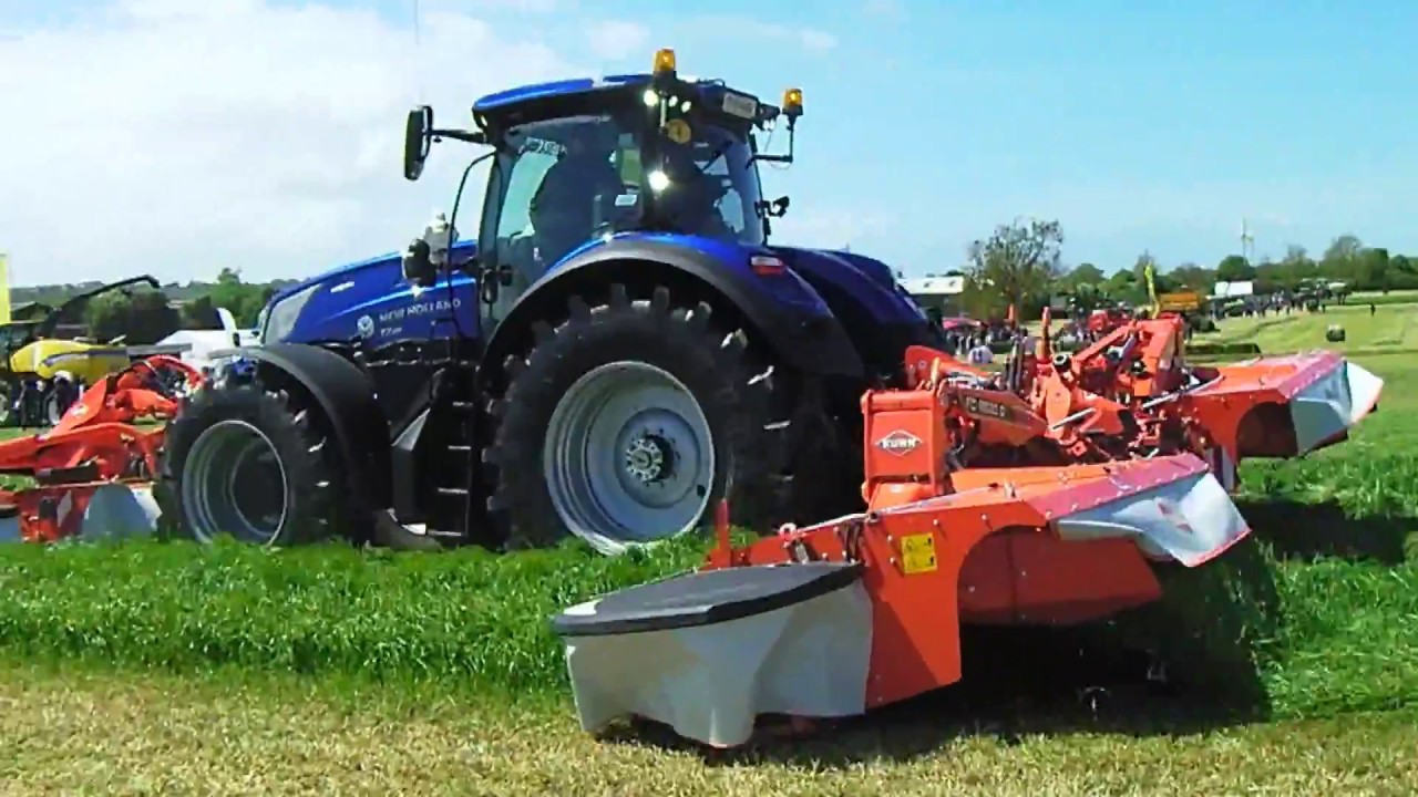 2018 New Holland T7.315 Tractor With Kuhn Triple Mower Conditioner