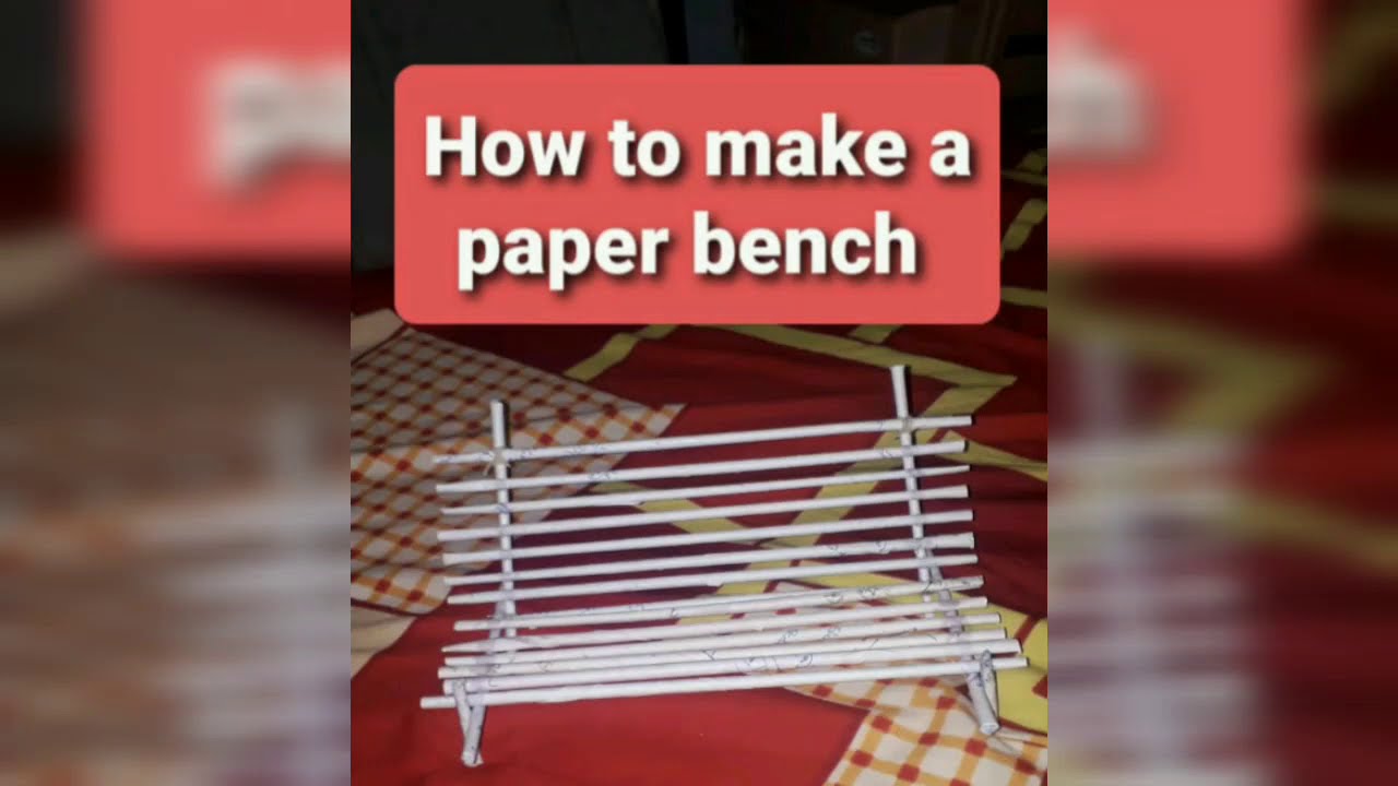 How to make paper bench in 5 mins || paper arts
