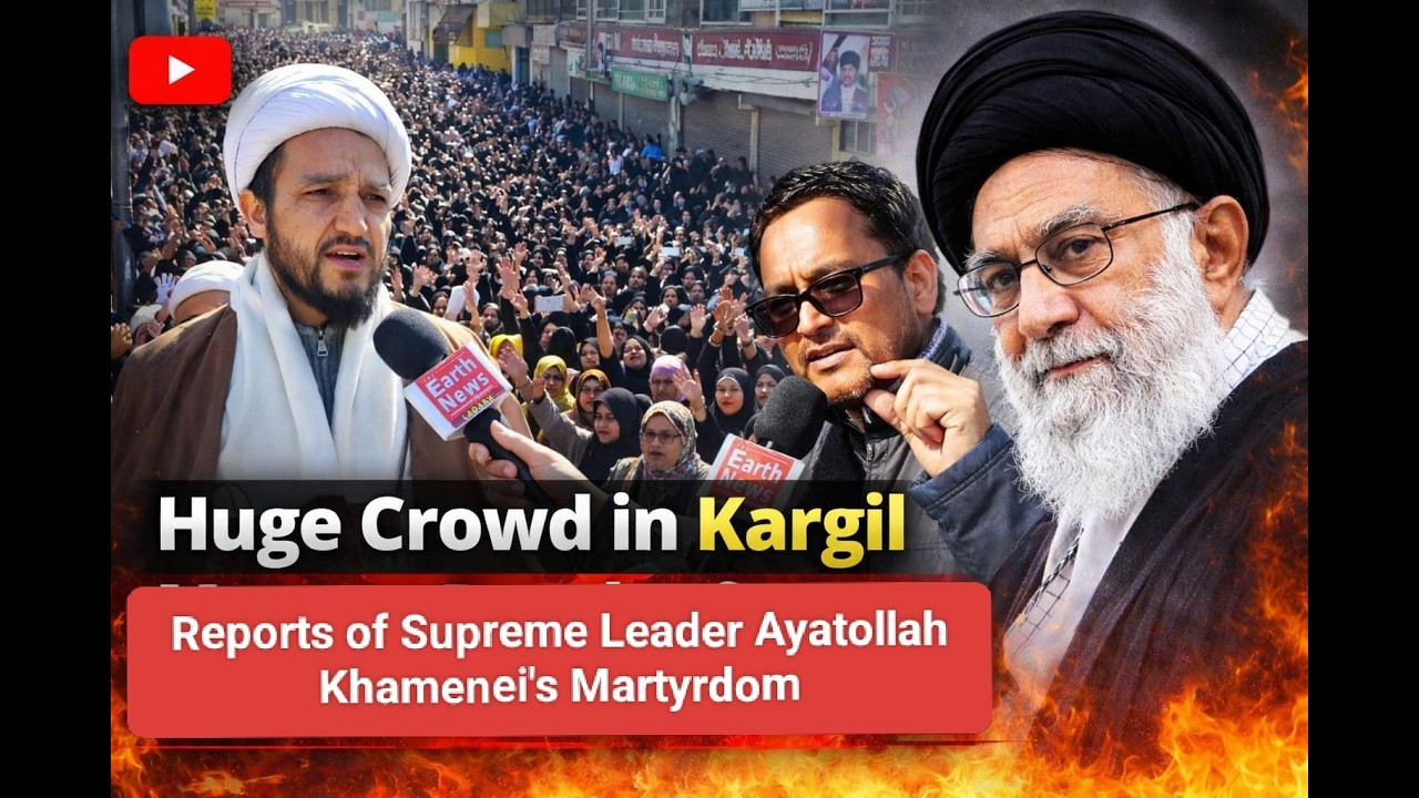 Massive Mourning Procession in Kargil Following Reports of Ayatollah Khamenei's Martyrdom