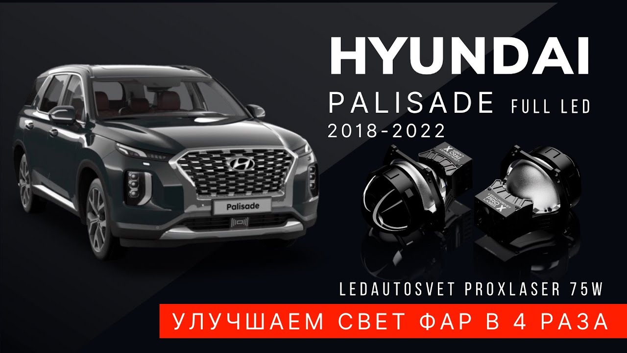 Как улучшить свет фар в 4 раза на Hyundai Palisade FULL LED Модификация 2018-2022г.
