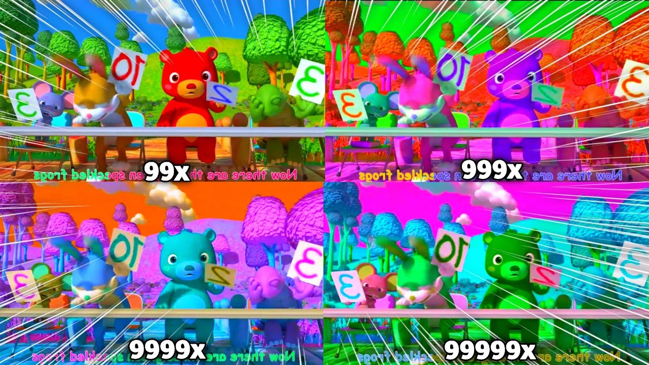 Five Little Speckled Frogs Song Intro at 999999x Speed Klasky Csupo Effects!