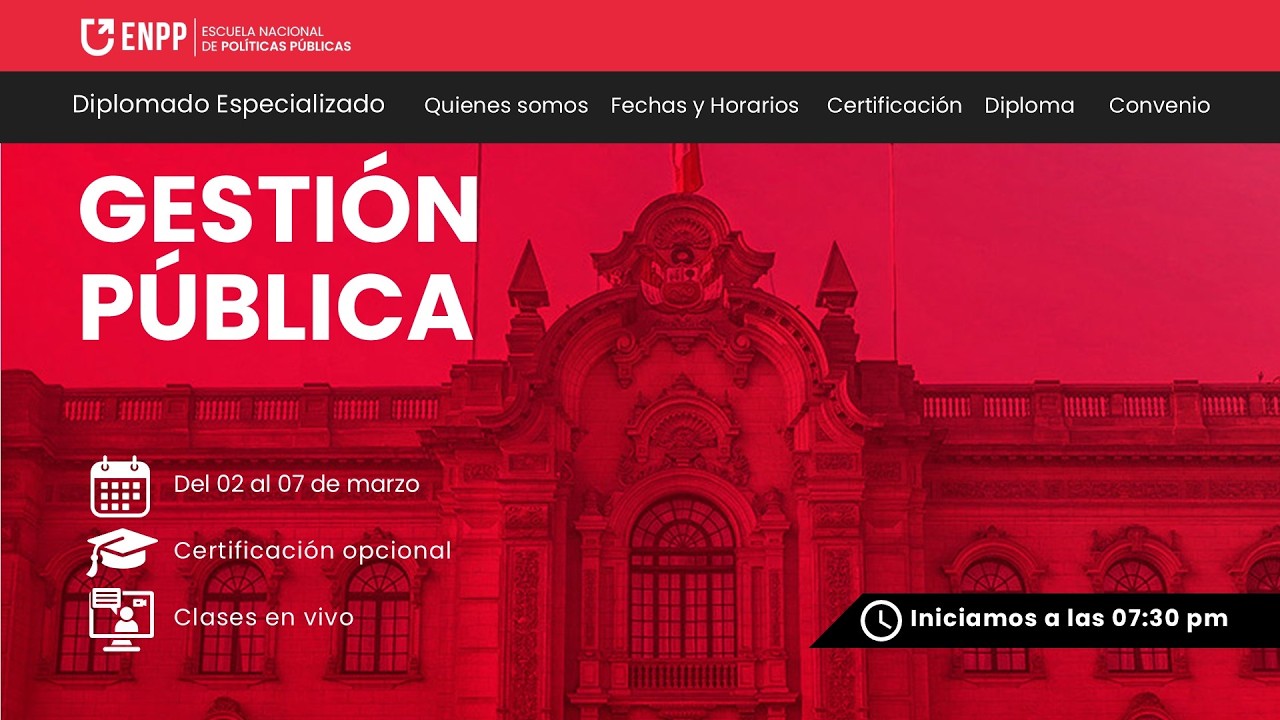 C19 | 2026 DIPLOMADO ESPECIALIZADO EN GESTIÓN PÚBLICA | S3