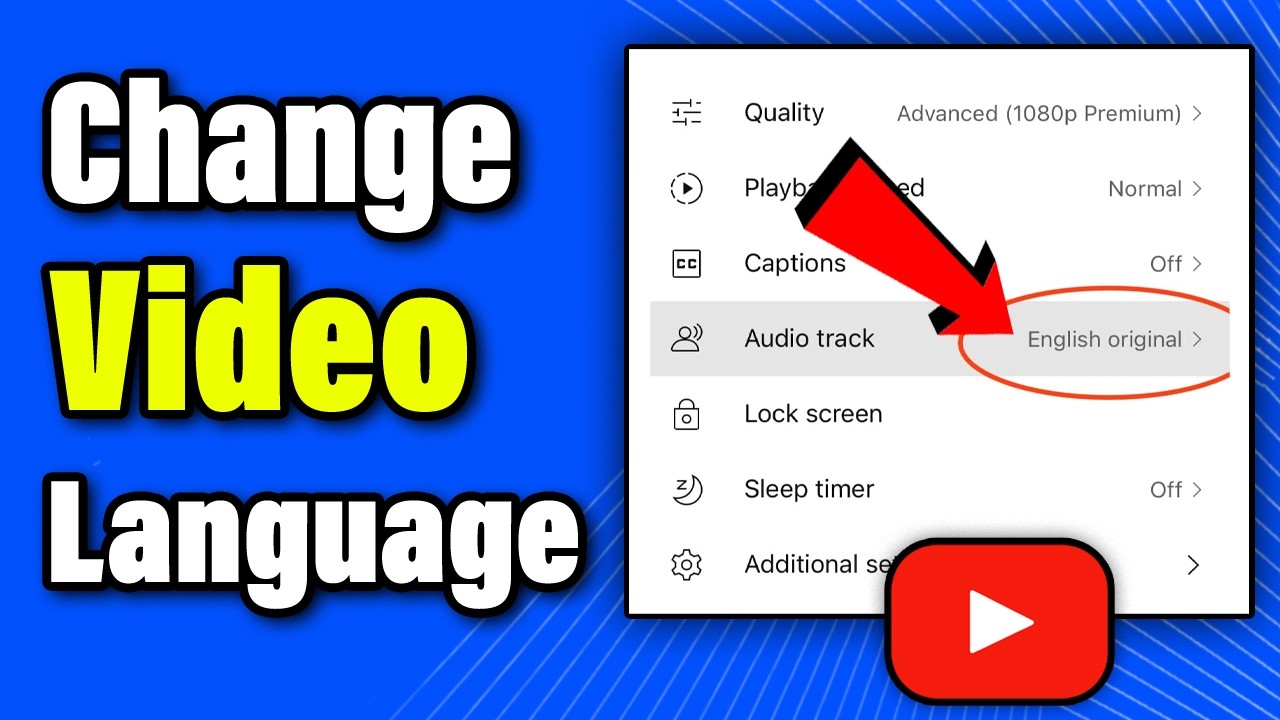 CHANGE YOUTUBE VIDEO AUDIO LANGUAGE