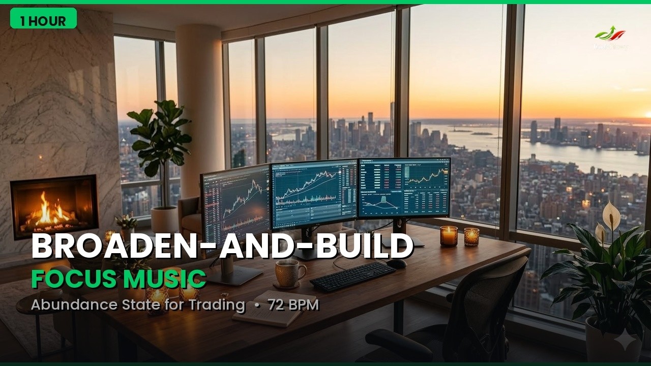 Broaden-and-Build Focus Music | Abundance State for Trading | 72 BPM | 1 Hour | TradeFlowy