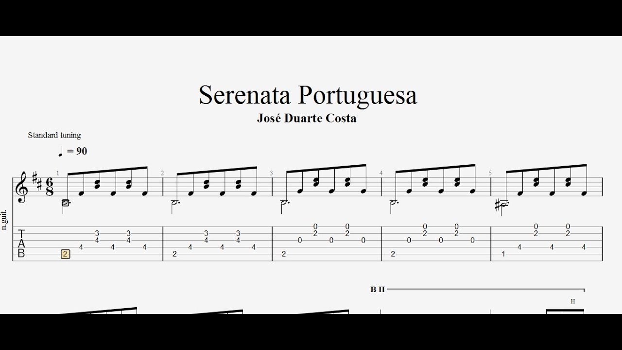 Jos&eacute; Duarte Costa - Serenata Portuguesa - Tab
