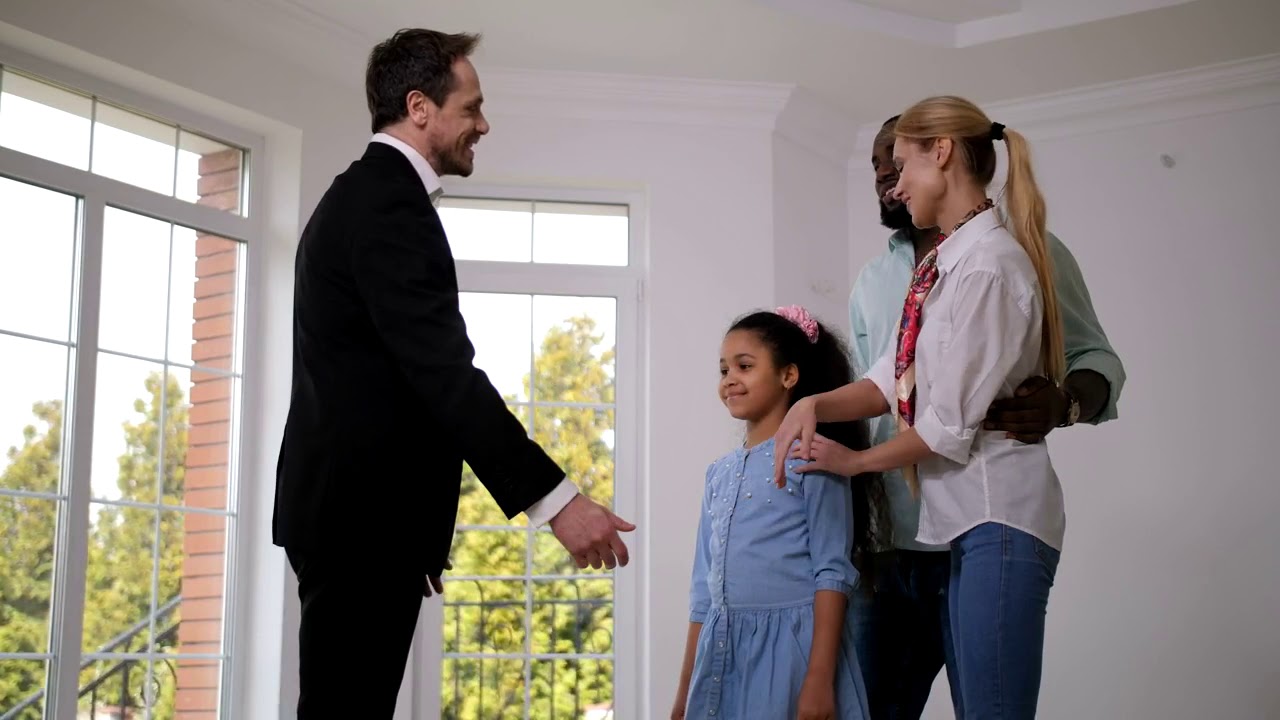 Happy family purchase a new house  Free Stock Video