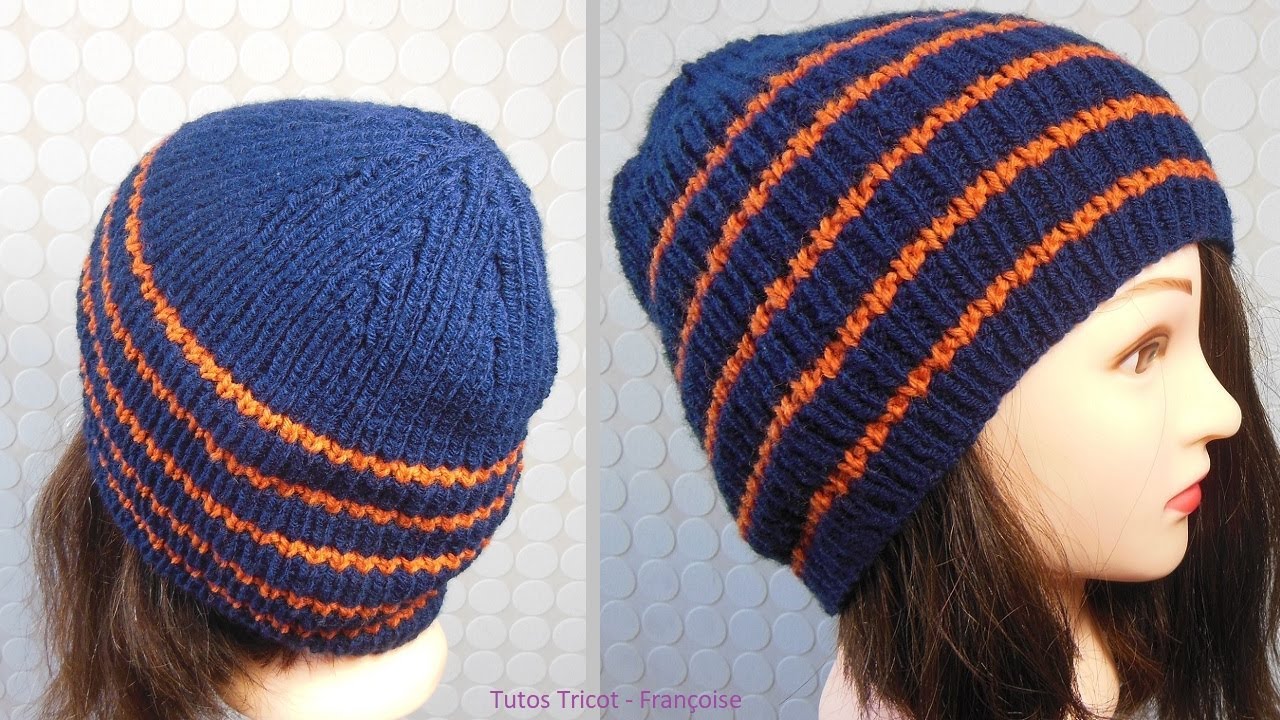 Tuto tricot bonnet enfant côtes 1/1 (8 - 10 ans) | Bonnet enfant mixte étape par étape