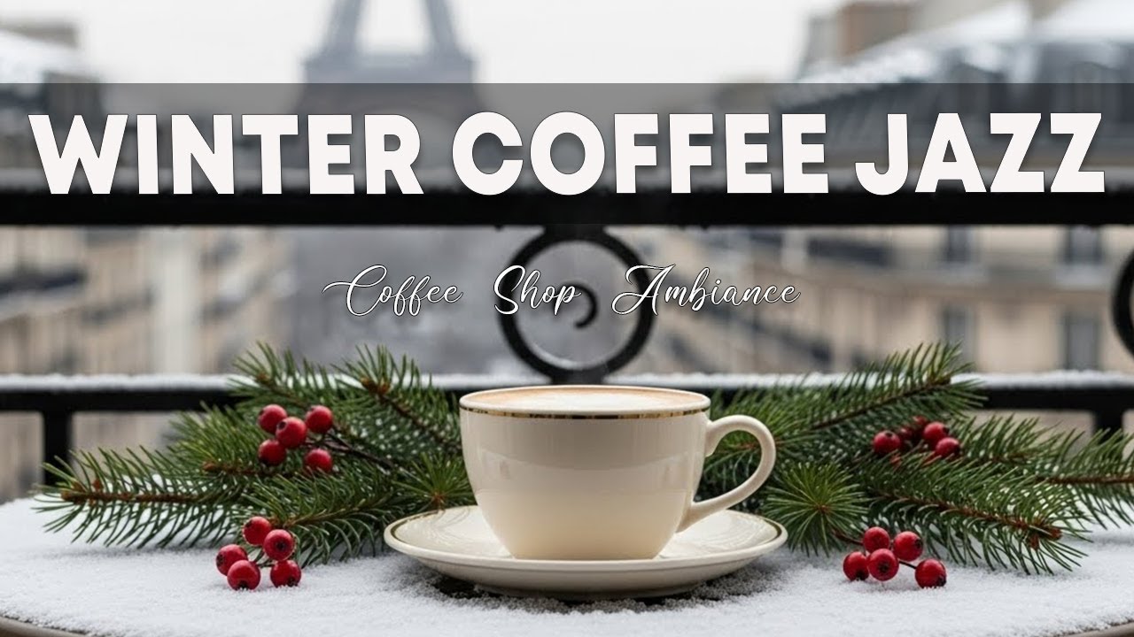 Winter Coffee Jazz☕ Bossa Nova Piano - Coffee Shop Ambience for Good Moods.