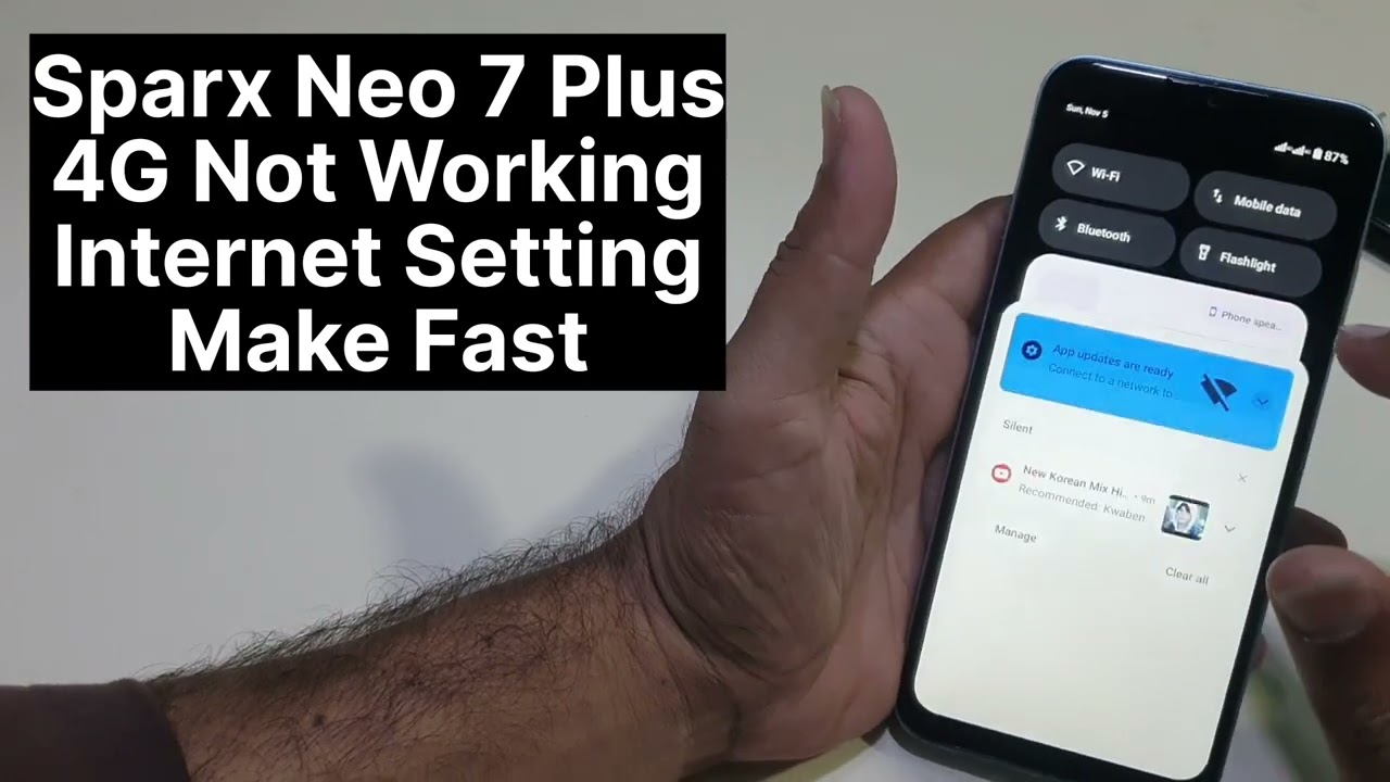 Sparx Neo 7 Plus Internet Setting | How To Increas Data Speed