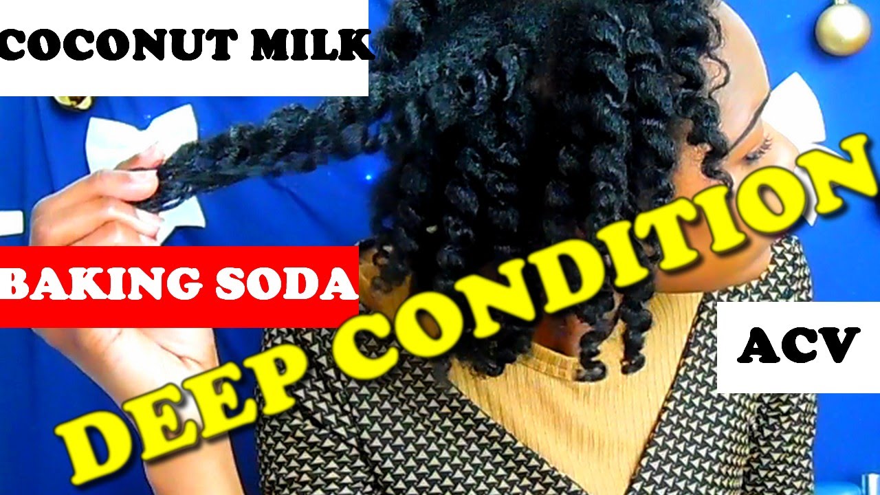 Coconut milk|baking soda|apple cider vinegar deep conditioner|DIY for natural hair|✔️Jah-nette