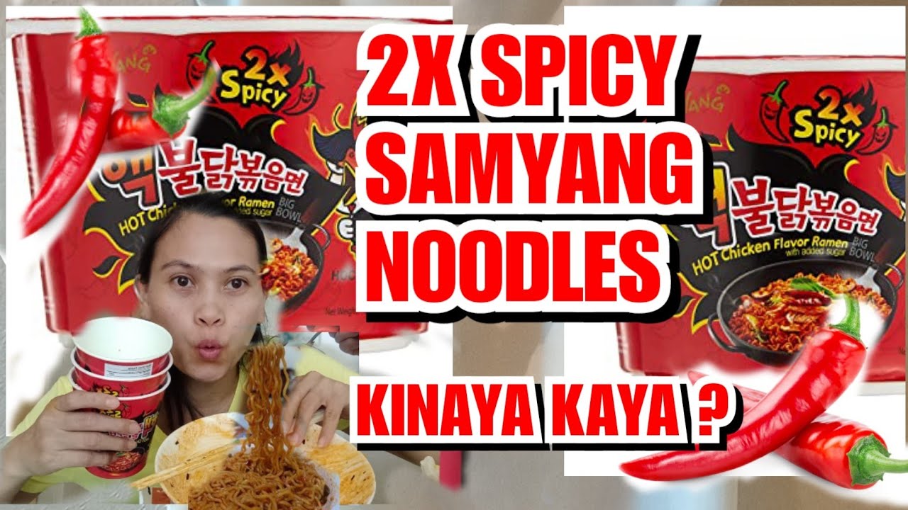 2X SPICY CUP NOODLES WITHOUT WATER #SAMYANGCHALLENGE NO EDIT FIRE NOODLES