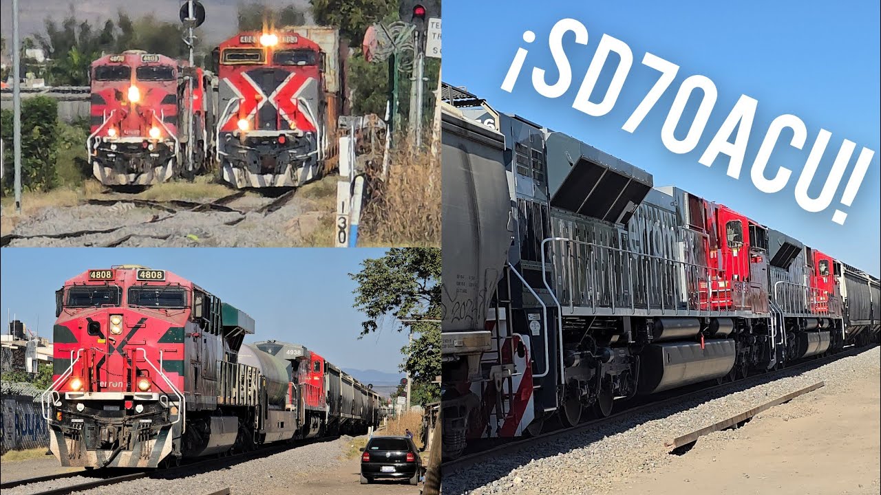 ¡FANTÁSTICO REBASE DE TRENES FERROMEX! LAS NUEVAS SD70ACU DE FXE EN ACCIÓN!!!