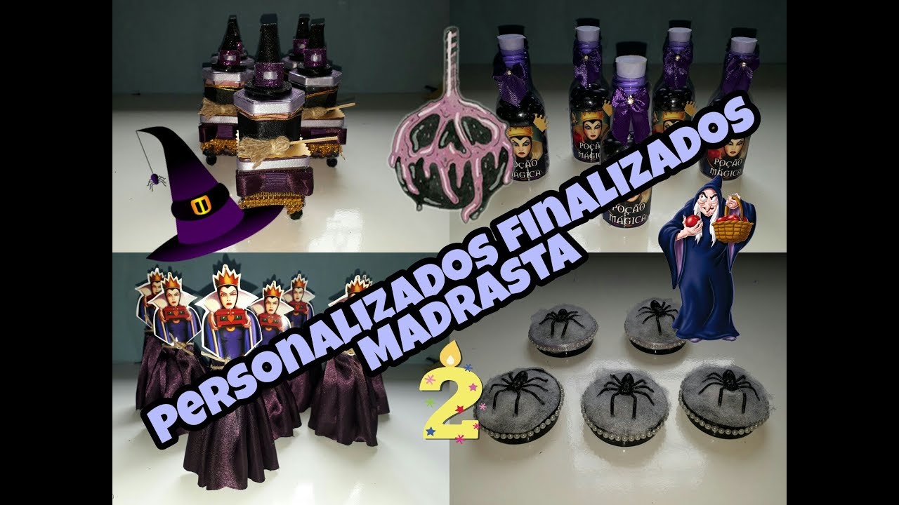Festa Branca de Neve - PERSONALIZADOS MESA DA BRUXA /PARTE 2 / 