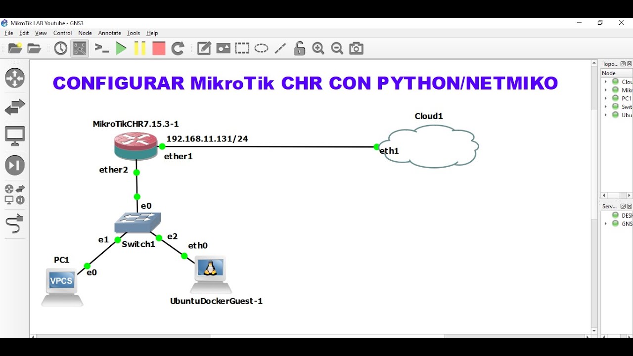 Configurar MikroTik CHR Con Python y Netmiko