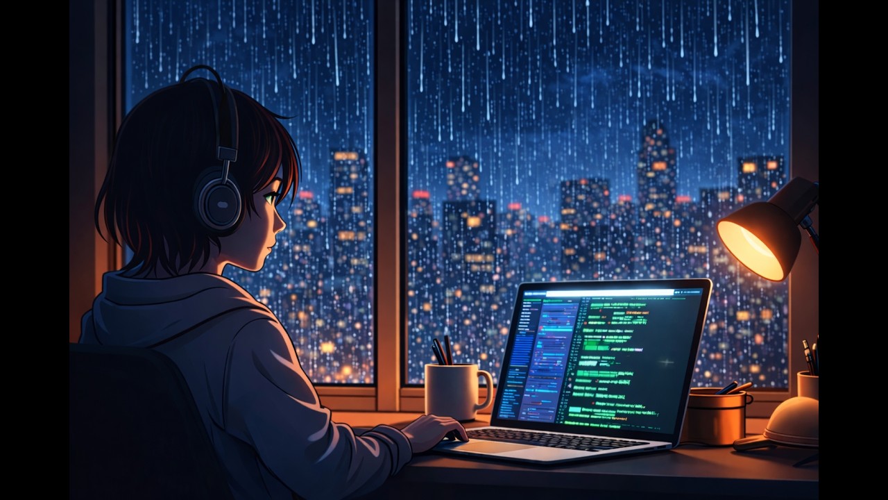 Late Night Coding Session — Rainy City Sounds for Deep Focus (2 Hours)